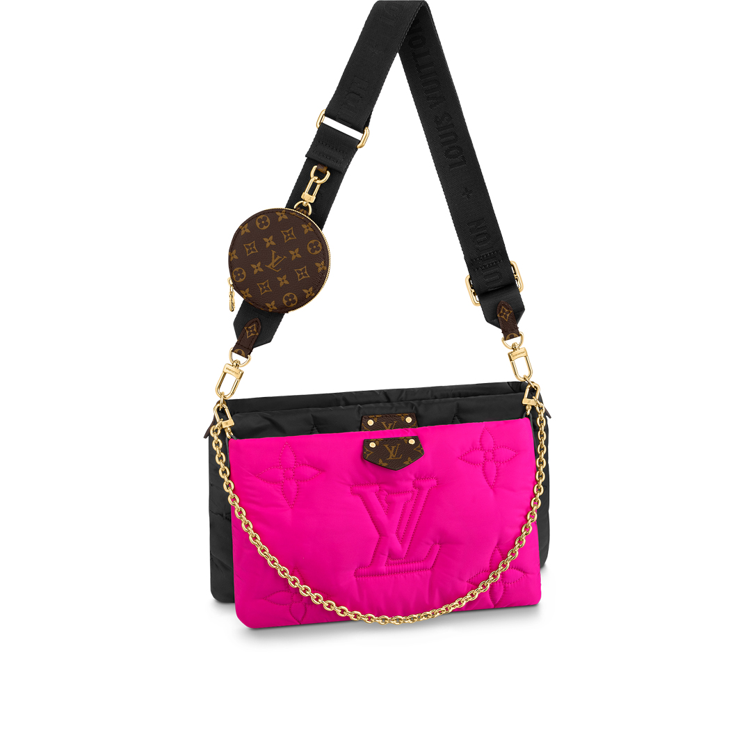 Louis Vuitton MAXI MULTI POCHETTE ACCESSOIRES Shoudler Bag M58980 Black / Fuchsia